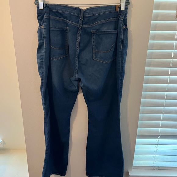 Levi's Blue Flare Wide Leg Jeans Retro Charm - Picture 4 of 7